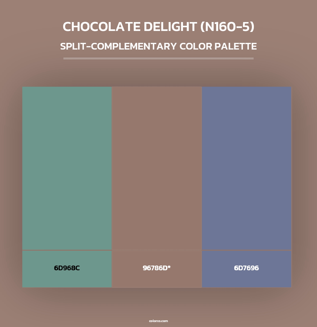 Chocolate Delight (N160-5) - Split-Complementary Color Palette