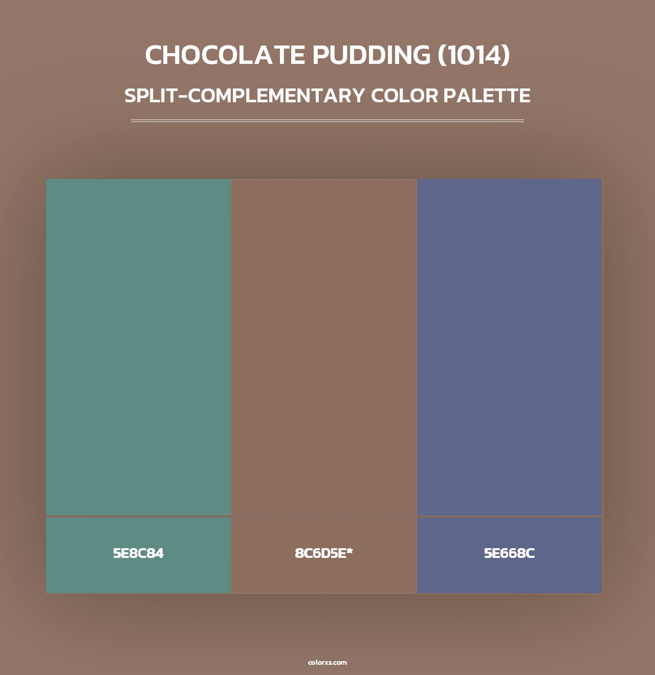 Chocolate Pudding (1014) - Split-Complementary Color Palette
