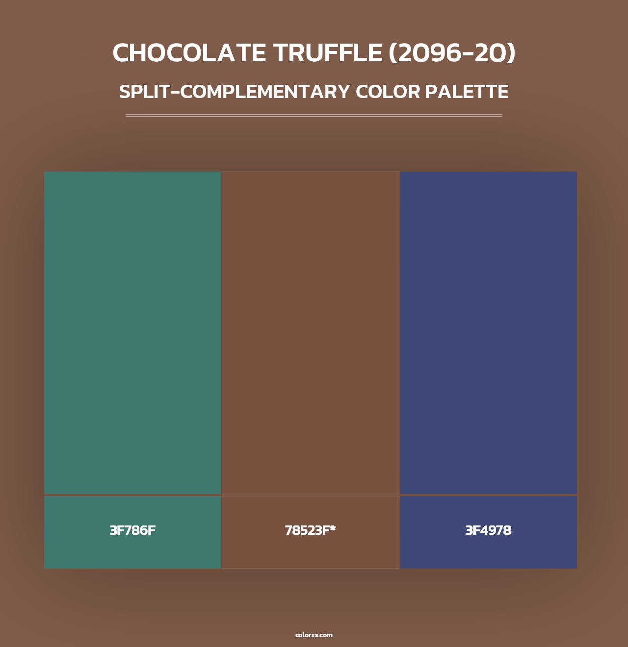 Chocolate Truffle (2096-20) - Split-Complementary Color Palette