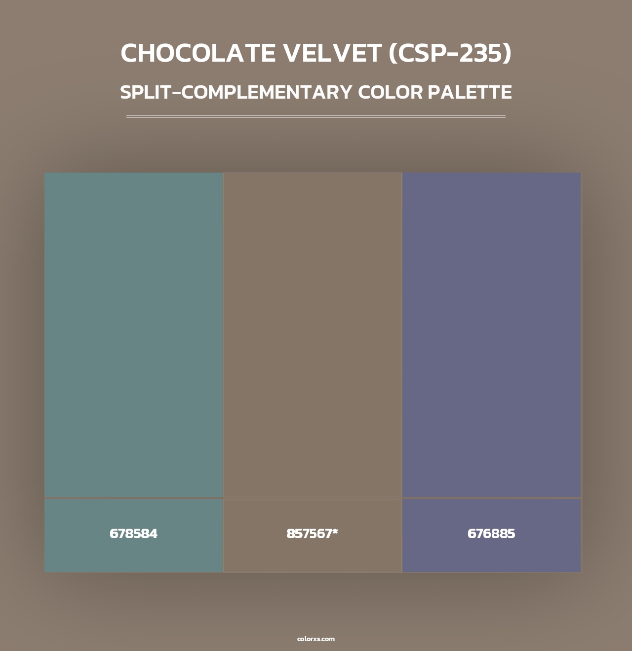 Chocolate Velvet (CSP-235) - Split-Complementary Color Palette