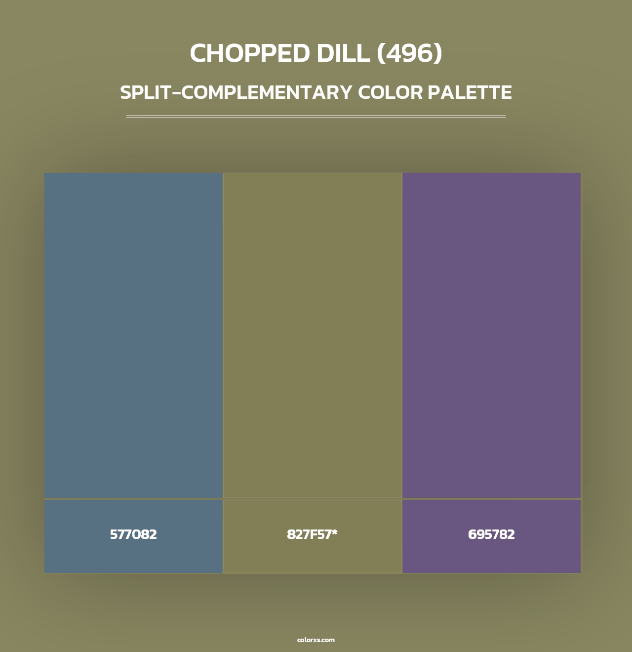 Chopped Dill (496) - Split-Complementary Color Palette