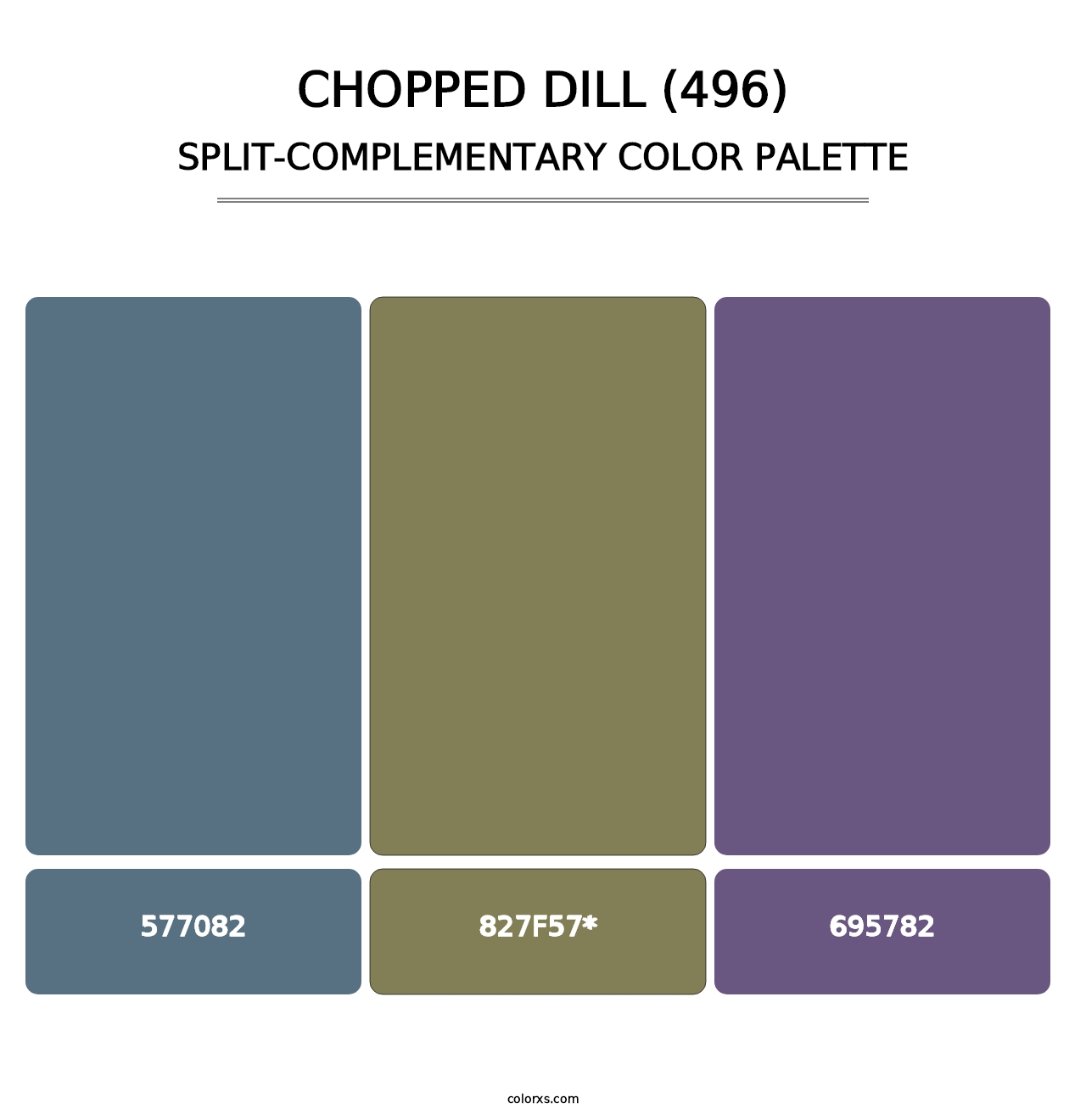 Chopped Dill (496) - Split-Complementary Color Palette