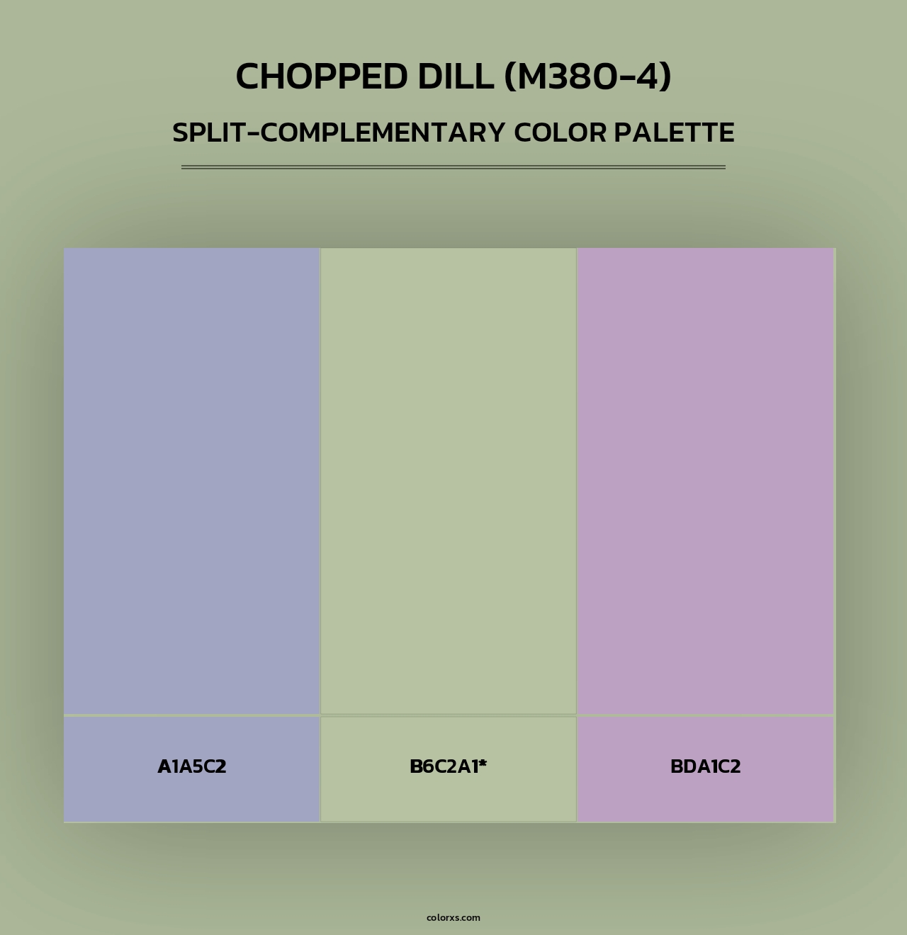 Chopped Dill (M380-4) - Split-Complementary Color Palette