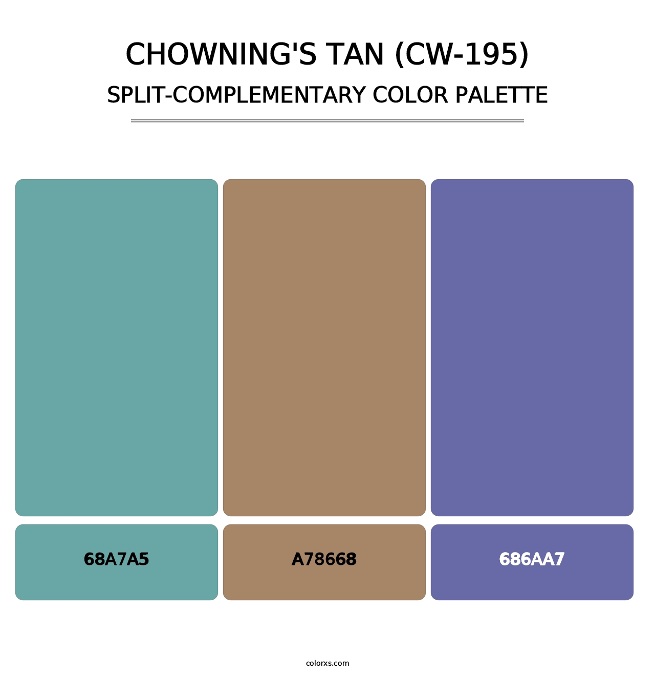 Chowning's Tan (CW-195) - Split-Complementary Color Palette