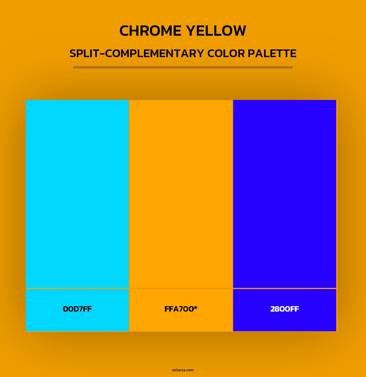 Chrome Yellow - Split-Complementary Color Palette