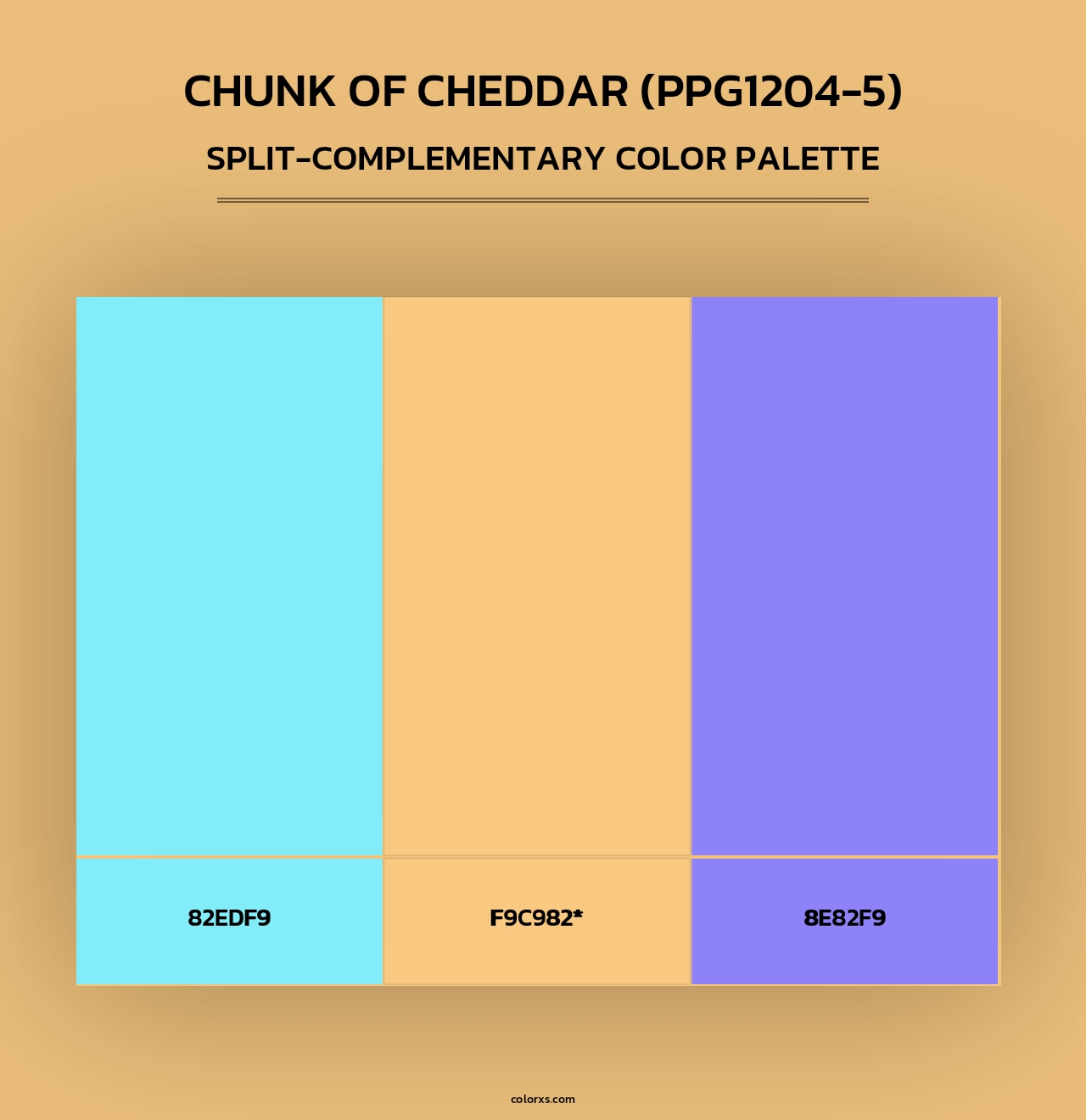 Chunk Of Cheddar (PPG1204-5) - Split-Complementary Color Palette