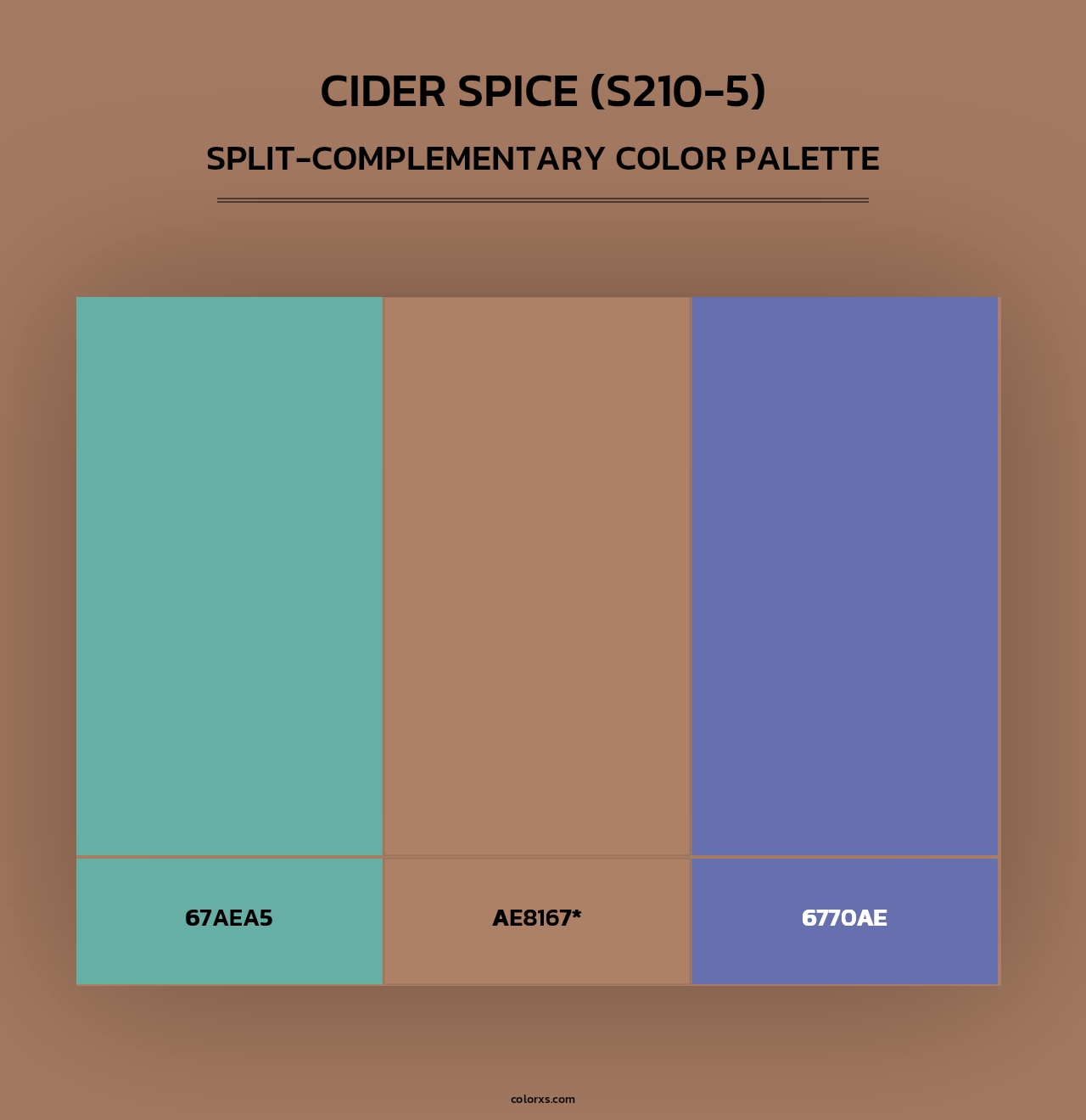 Cider Spice (S210-5) - Split-Complementary Color Palette