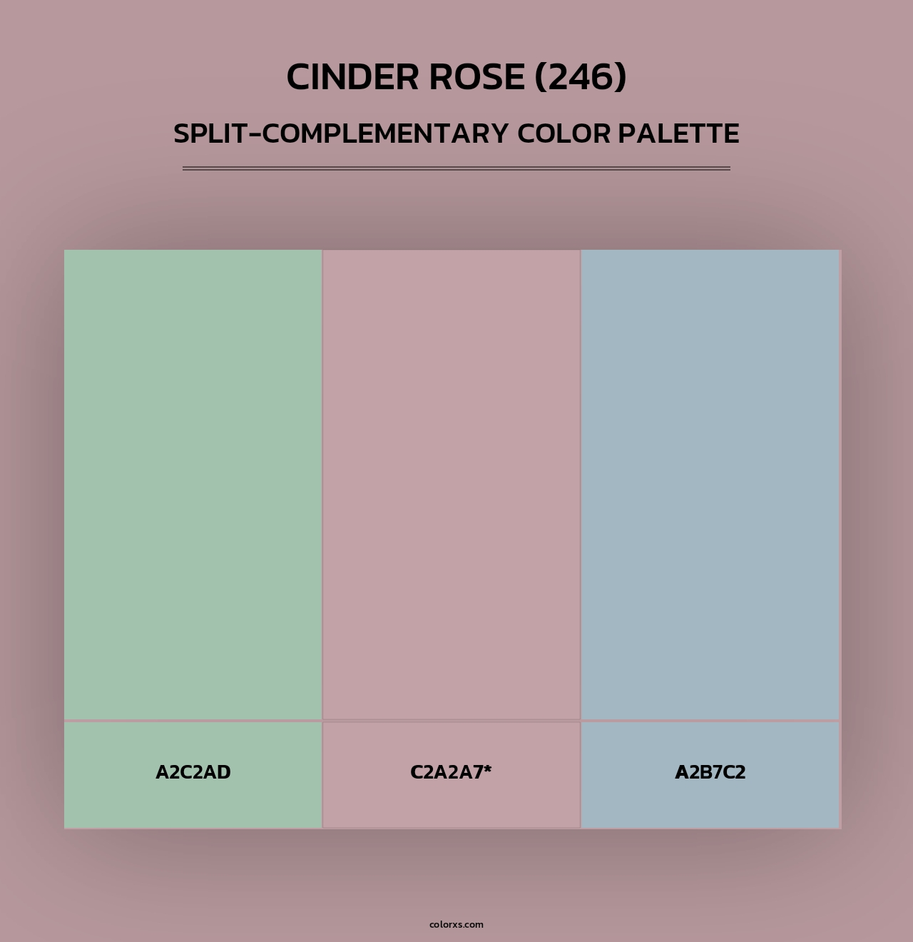 Cinder Rose (246) - Split-Complementary Color Palette