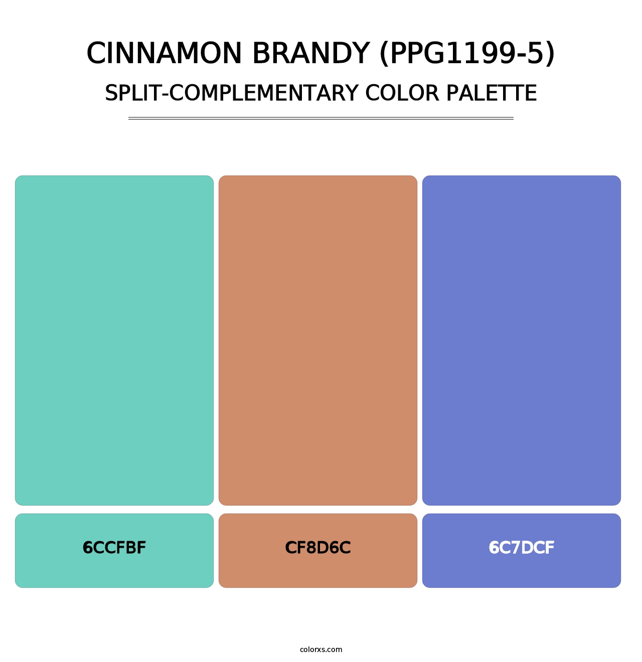 Cinnamon Brandy (PPG1199-5) - Split-Complementary Color Palette