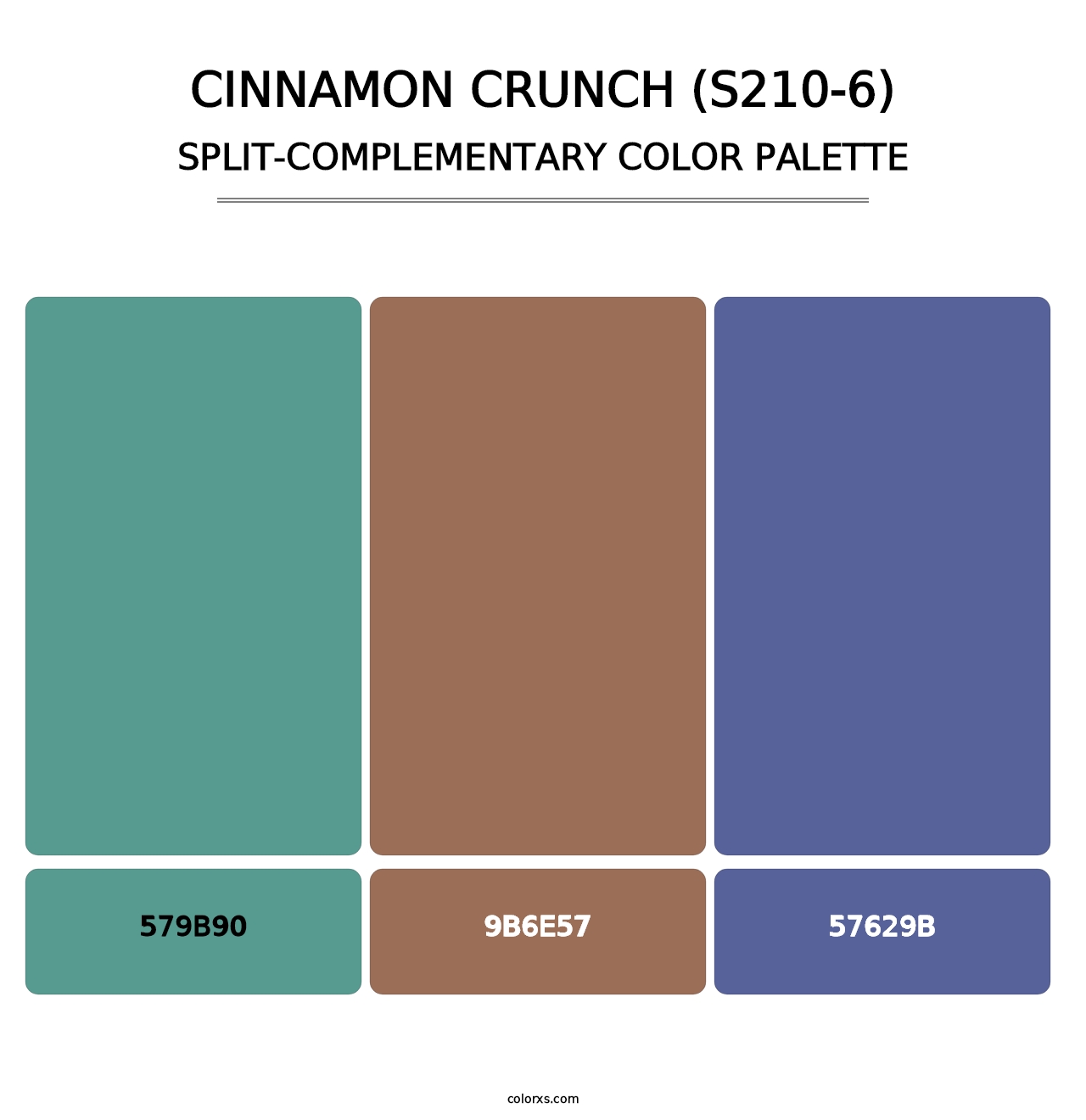 Cinnamon Crunch (S210-6) - Split-Complementary Color Palette