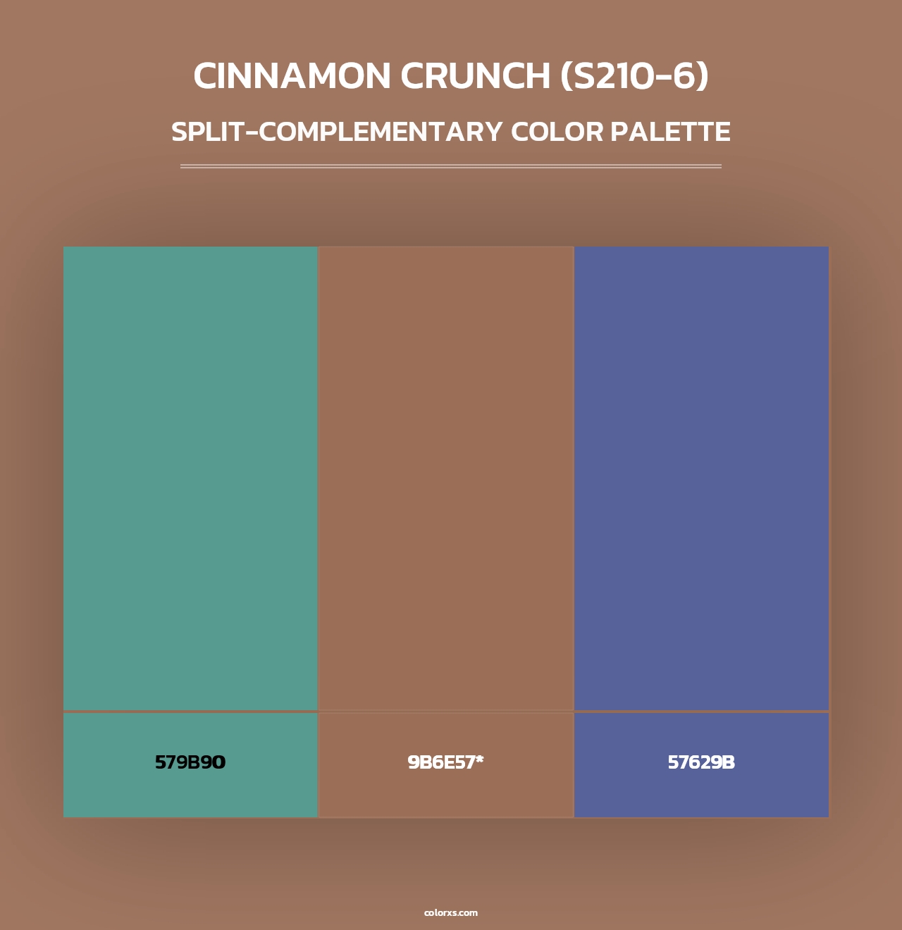 Cinnamon Crunch (S210-6) - Split-Complementary Color Palette
