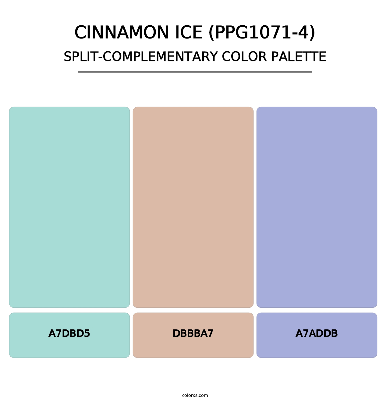 Cinnamon Ice (PPG1071-4) - Split-Complementary Color Palette