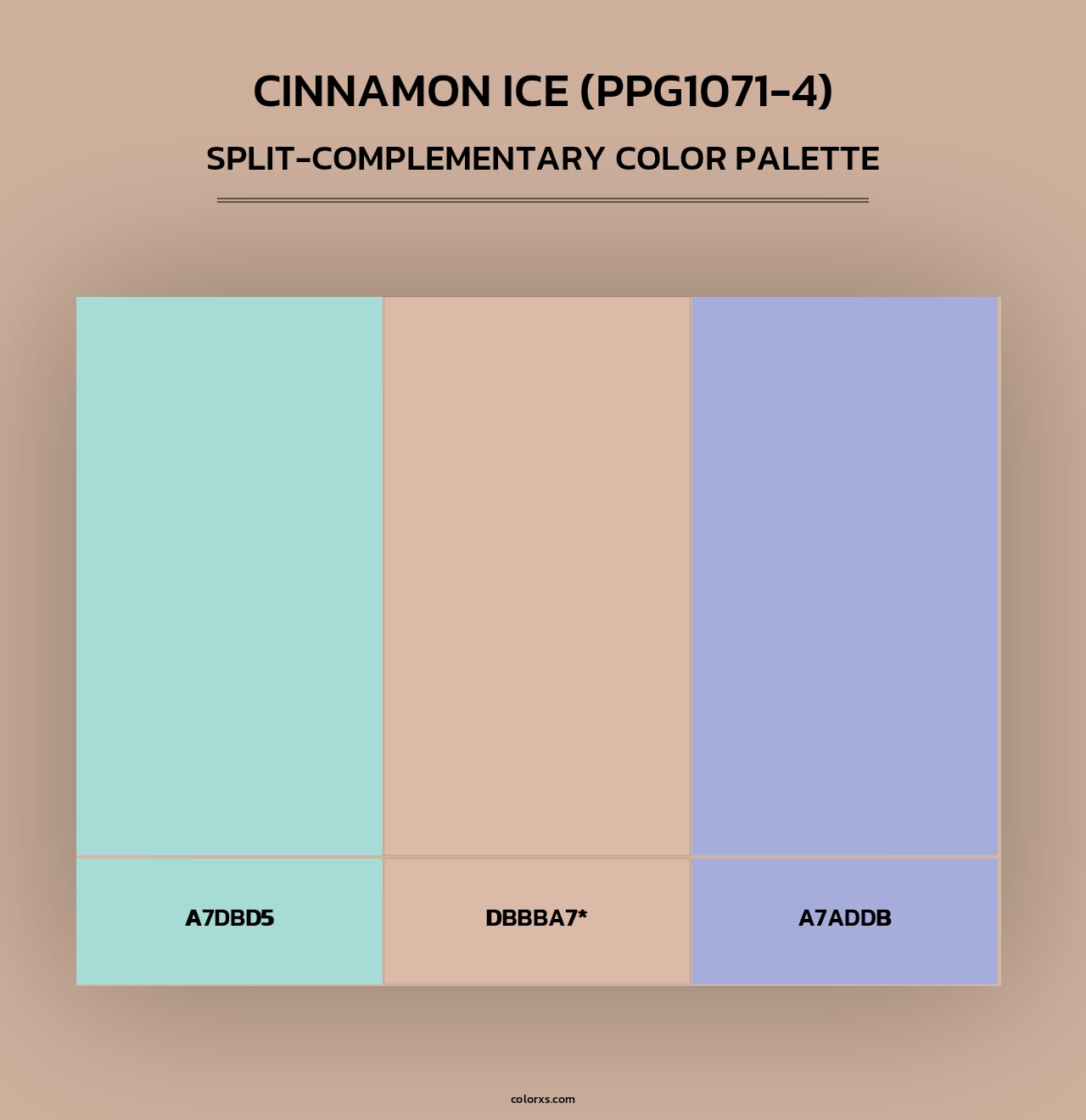 Cinnamon Ice (PPG1071-4) - Split-Complementary Color Palette
