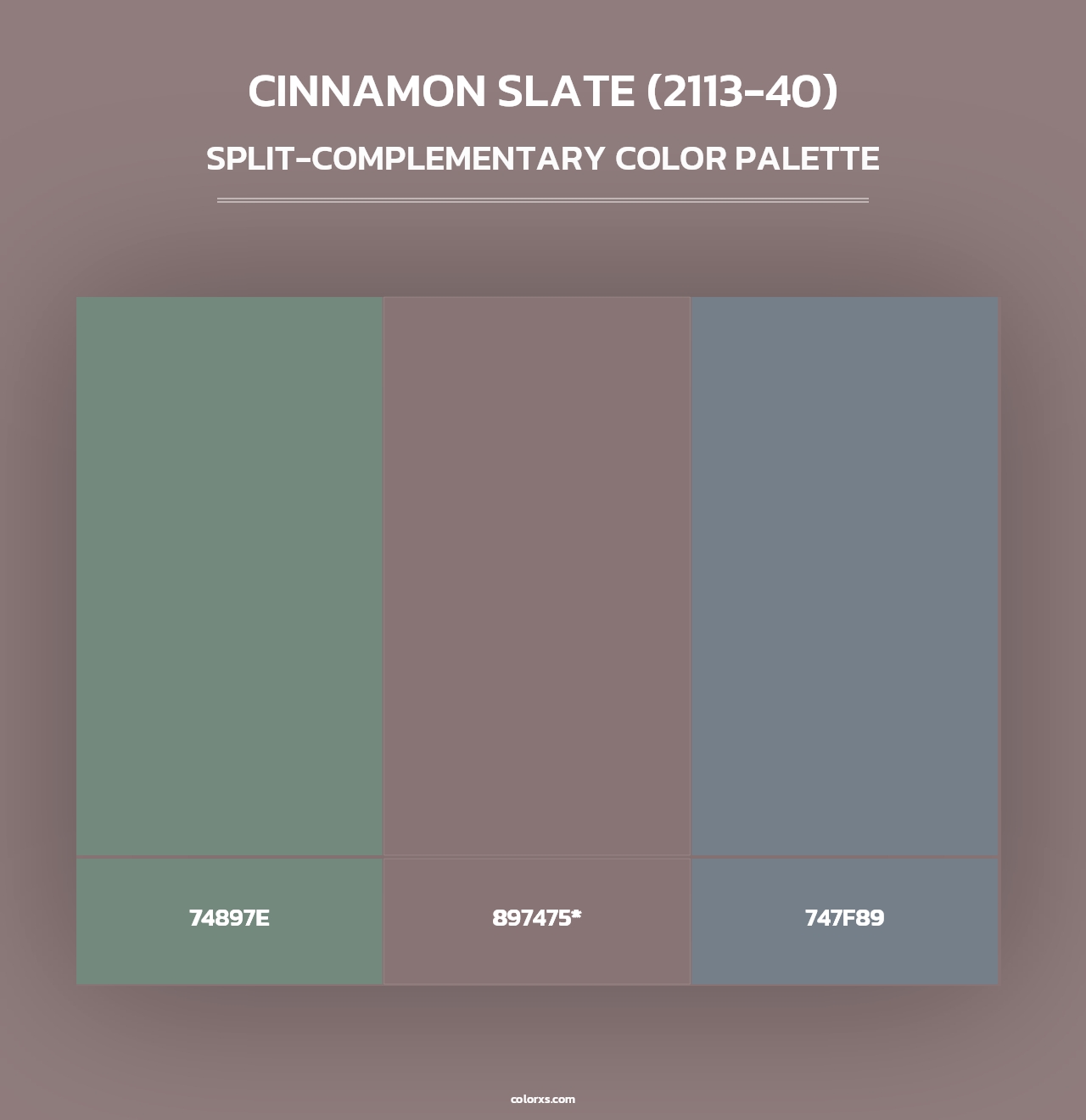 Cinnamon Slate (2113-40) - Split-Complementary Color Palette