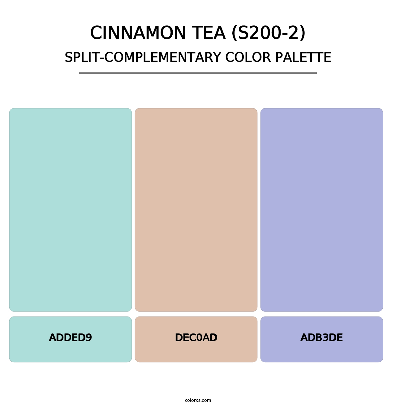 Cinnamon Tea (S200-2) - Split-Complementary Color Palette