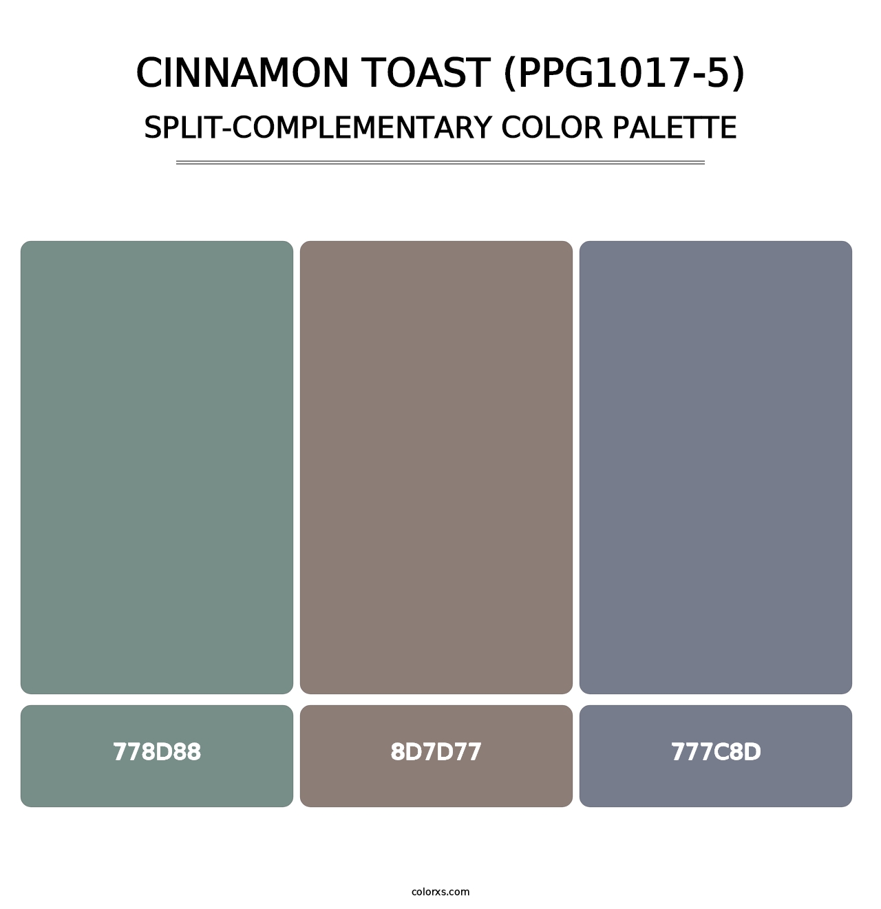 Cinnamon Toast (PPG1017-5) - Split-Complementary Color Palette