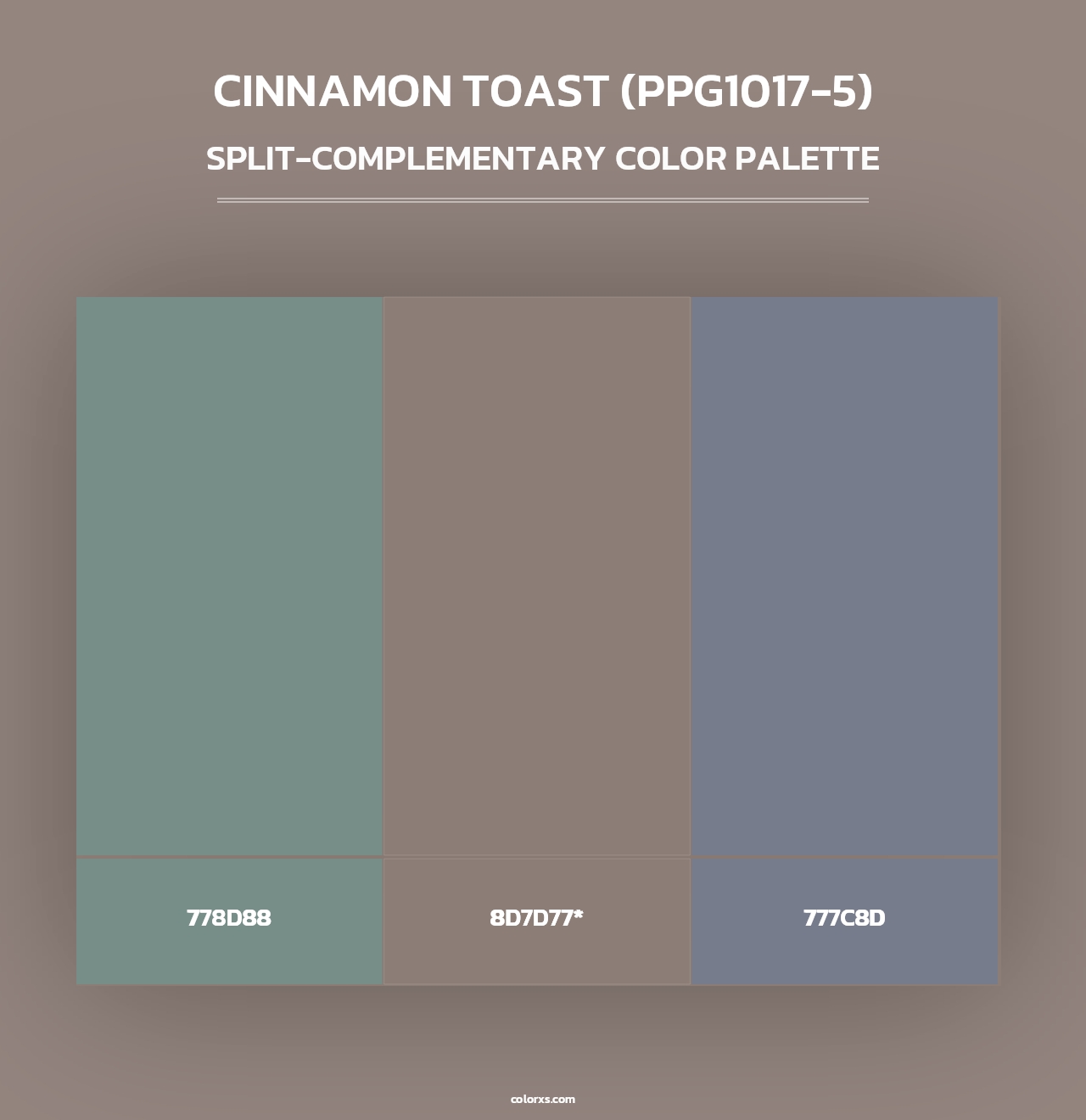 Cinnamon Toast (PPG1017-5) - Split-Complementary Color Palette