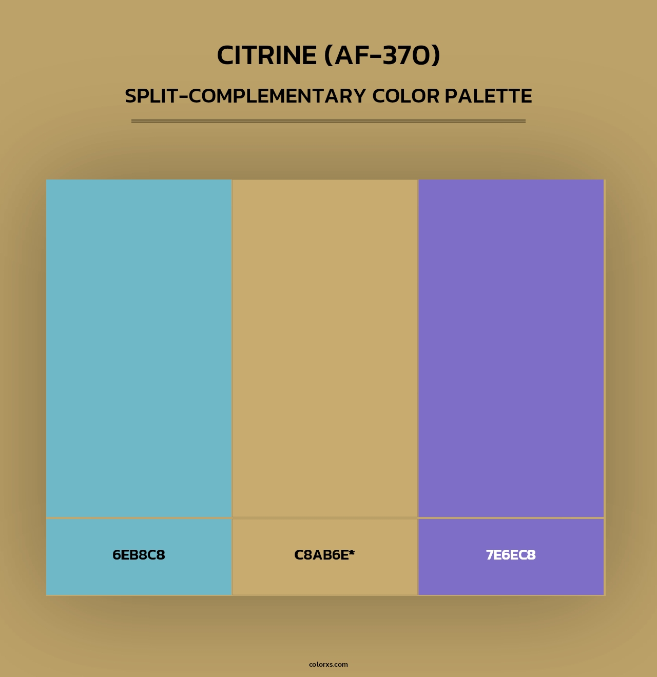Citrine (AF-370) - Split-Complementary Color Palette