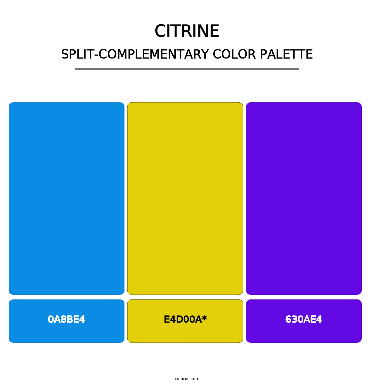 Citrine - Split-Complementary Color Palette