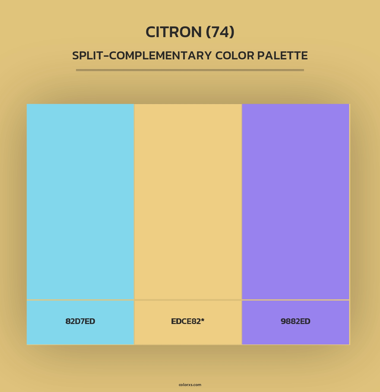 Citron (74) - Split-Complementary Color Palette