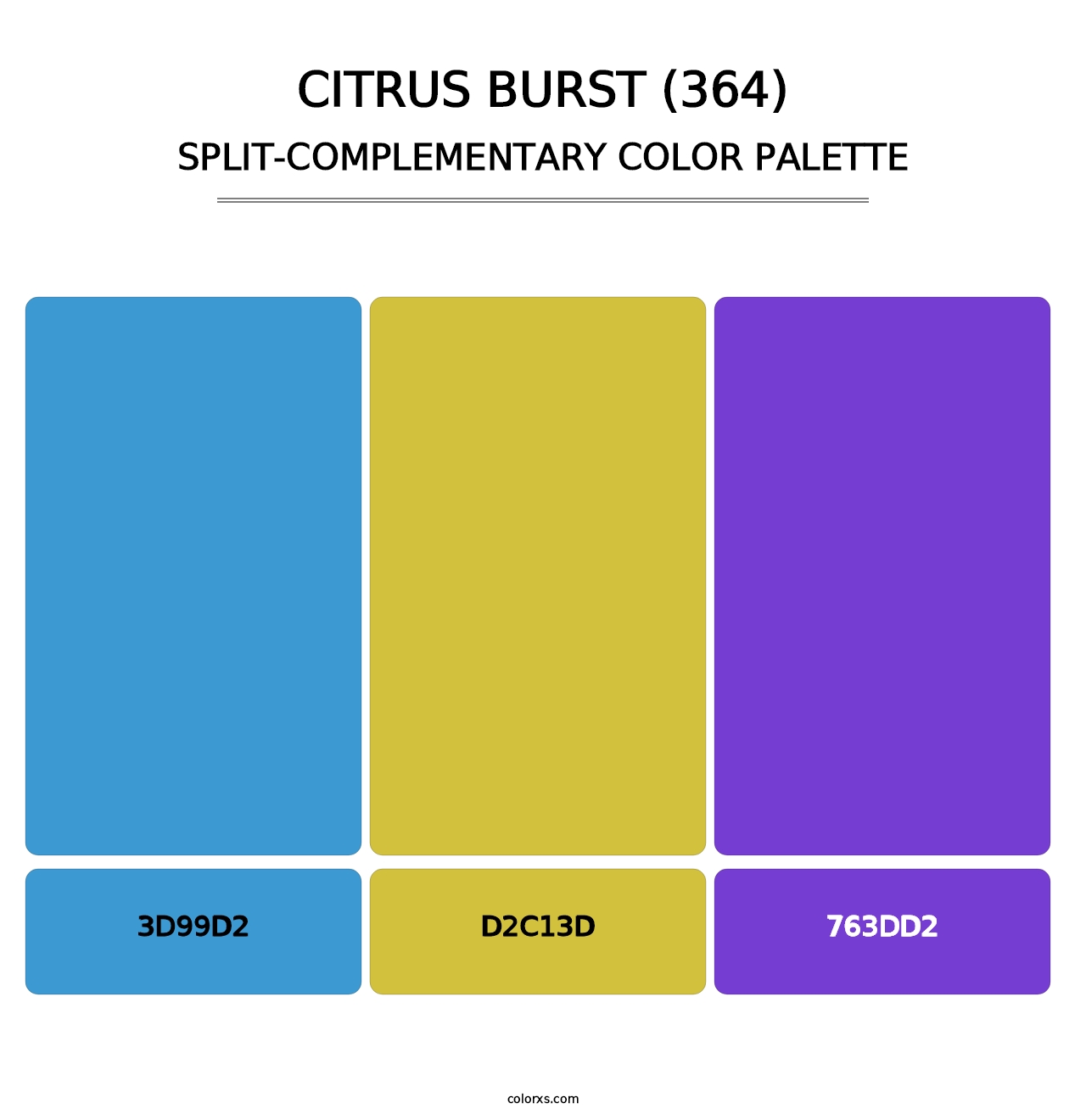 Citrus Burst (364) - Split-Complementary Color Palette