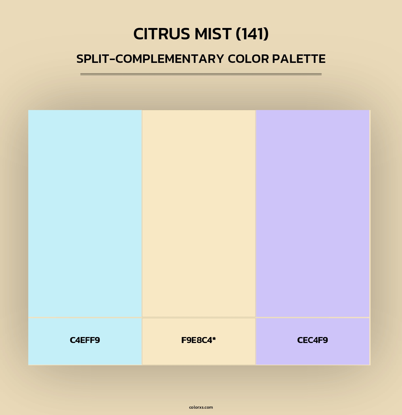 Citrus Mist (141) - Split-Complementary Color Palette