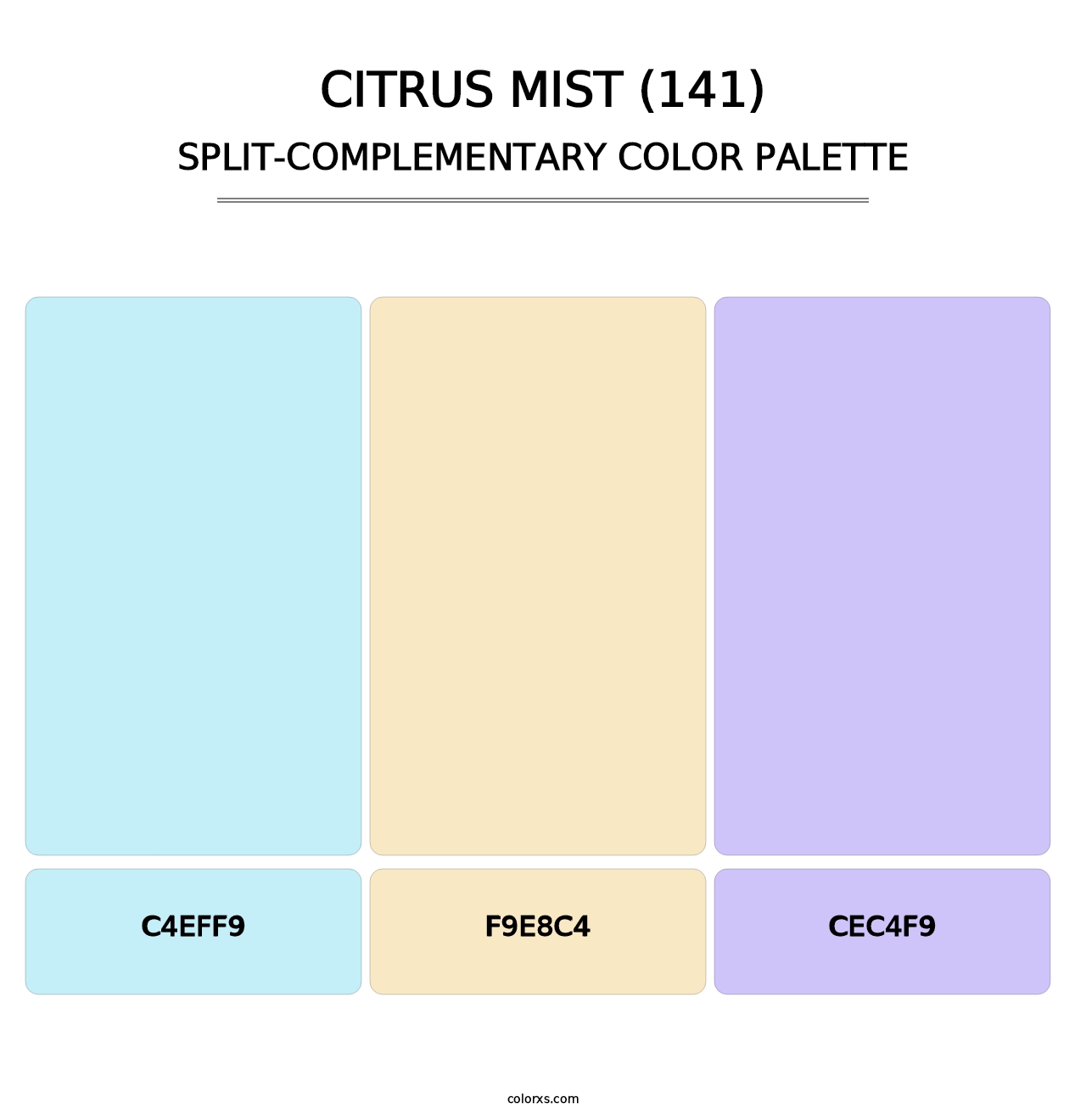 Citrus Mist (141) - Split-Complementary Color Palette