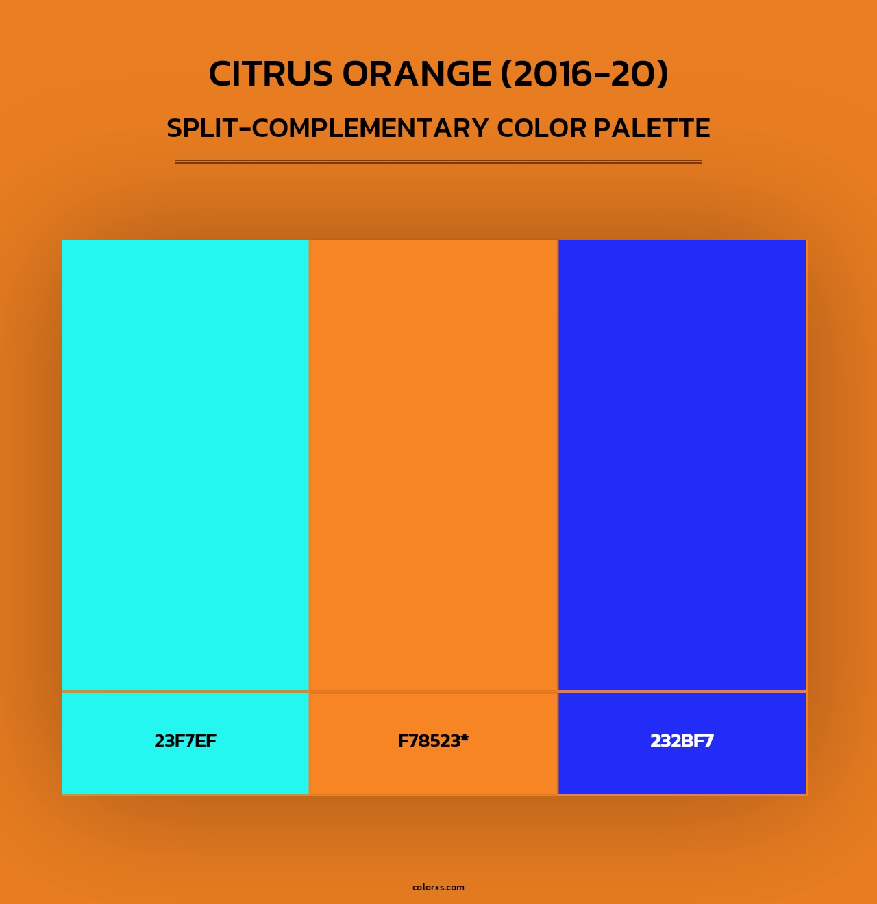 Citrus Orange (2016-20) - Split-Complementary Color Palette
