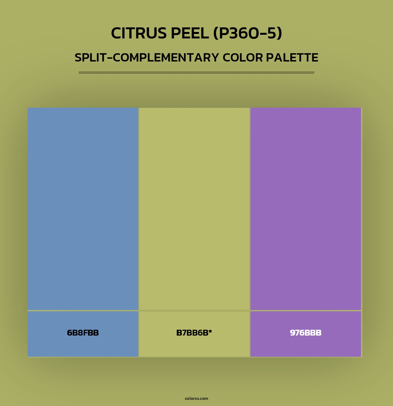 Citrus Peel (P360-5) - Split-Complementary Color Palette
