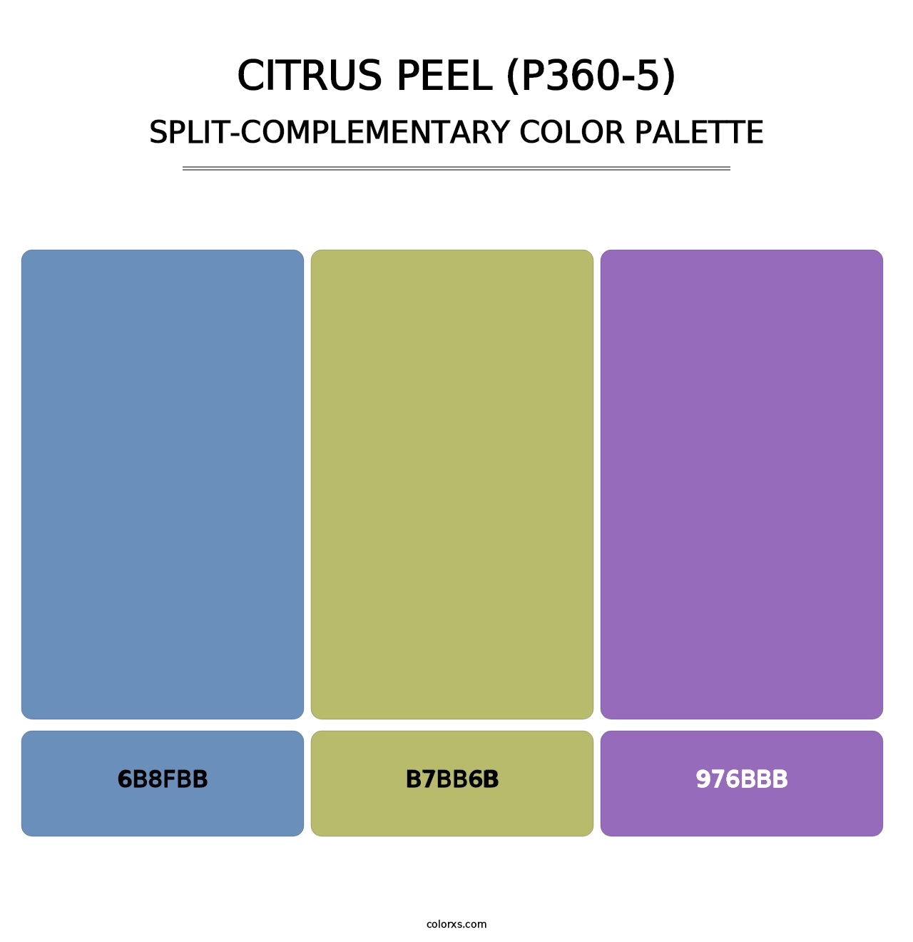 Citrus Peel (P360-5) - Split-Complementary Color Palette