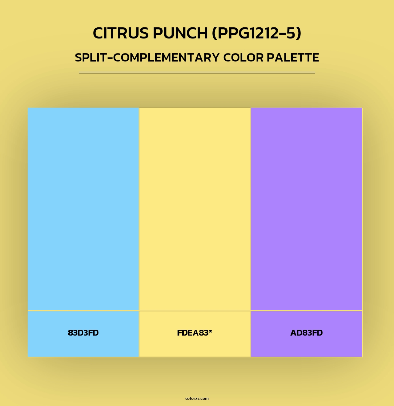 Citrus Punch (PPG1212-5) - Split-Complementary Color Palette