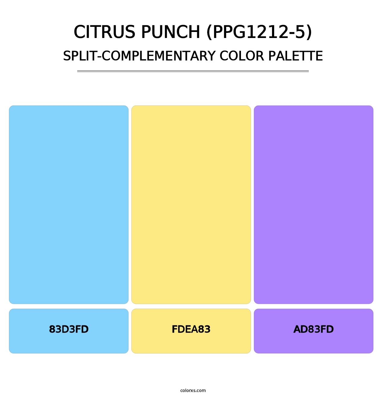 Citrus Punch (PPG1212-5) - Split-Complementary Color Palette