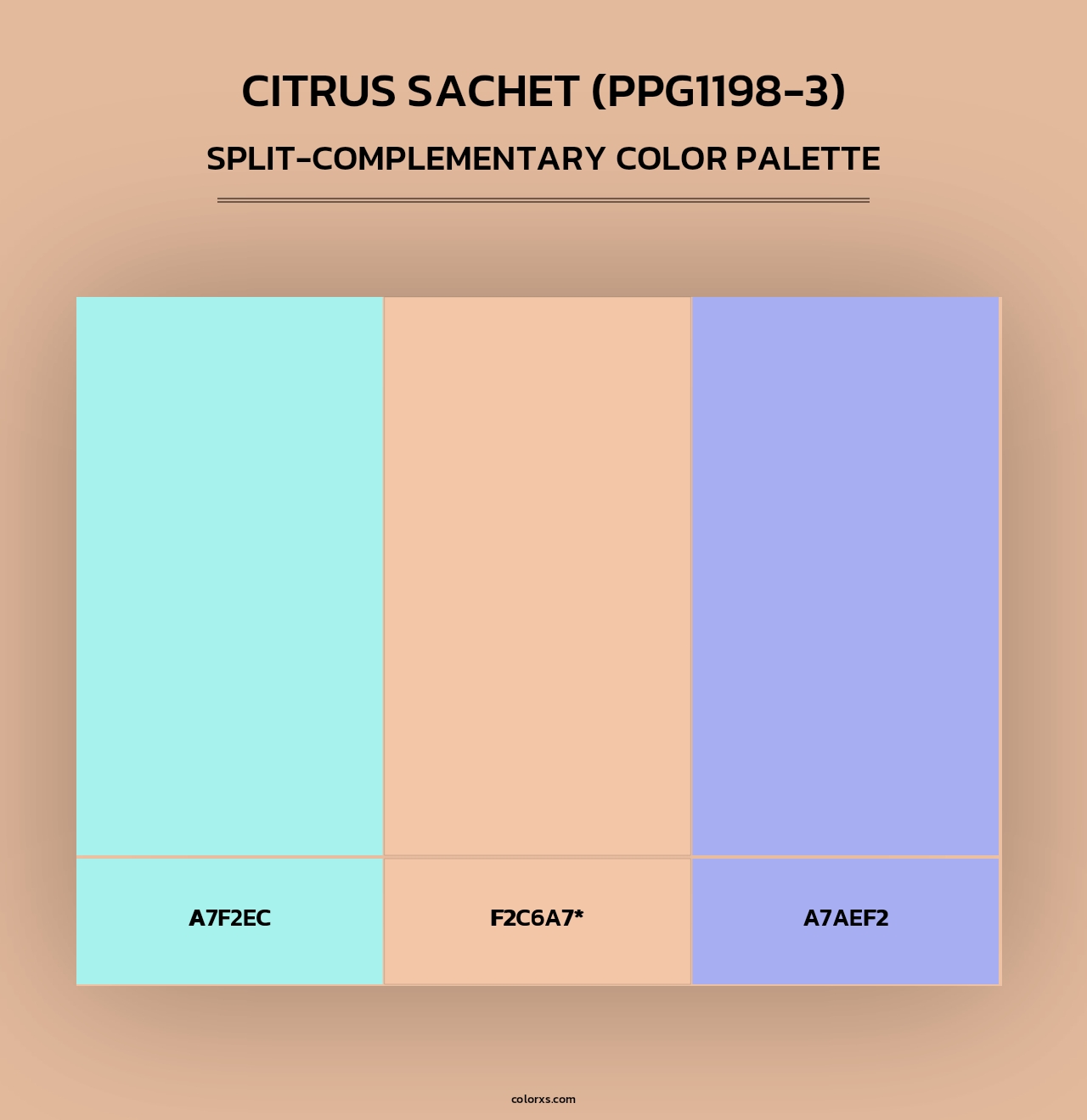 Citrus Sachet (PPG1198-3) - Split-Complementary Color Palette