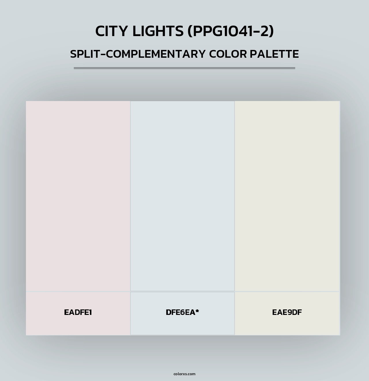City Lights (PPG1041-2) - Split-Complementary Color Palette