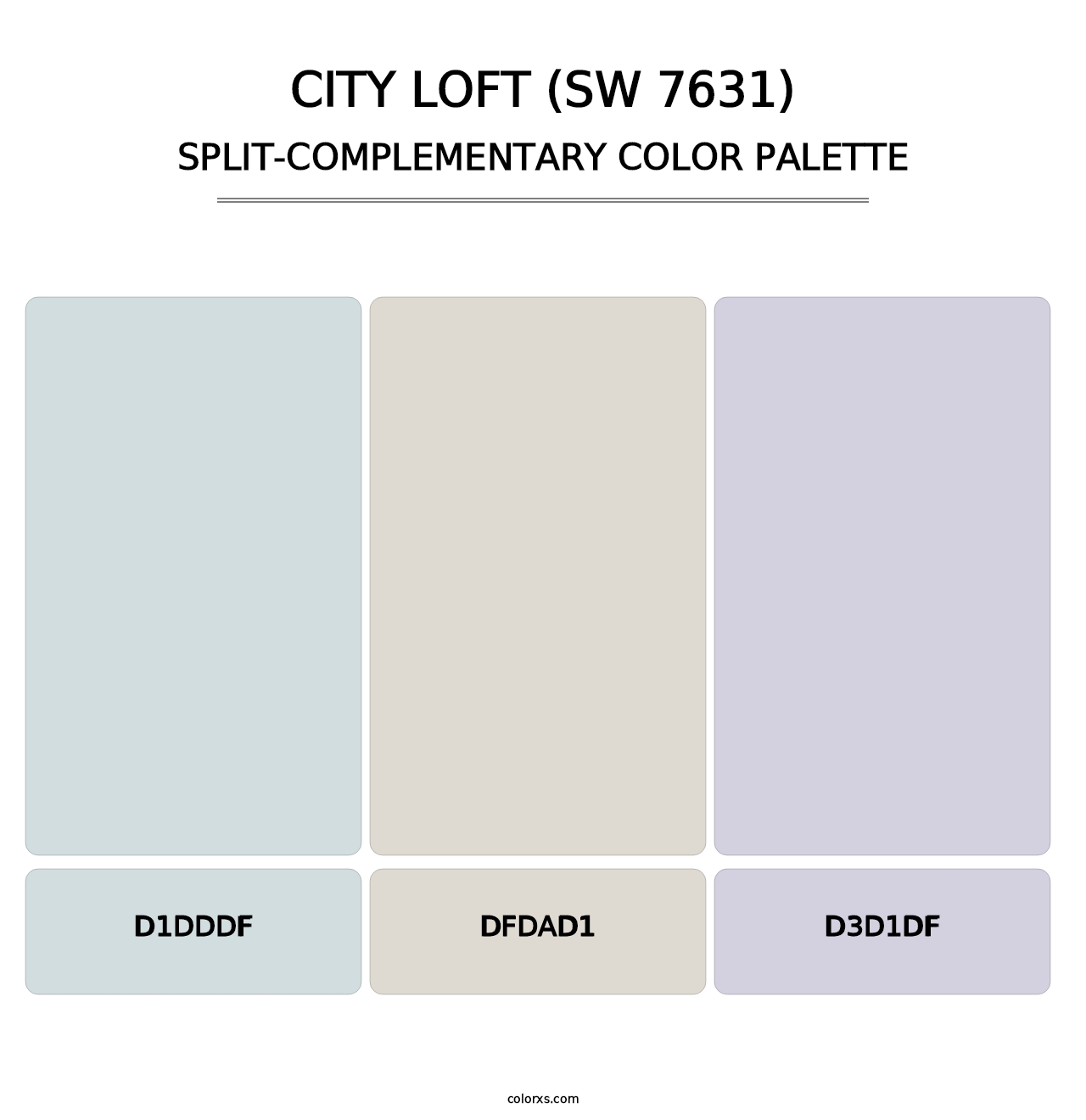 City Loft (SW 7631) - Split-Complementary Color Palette
