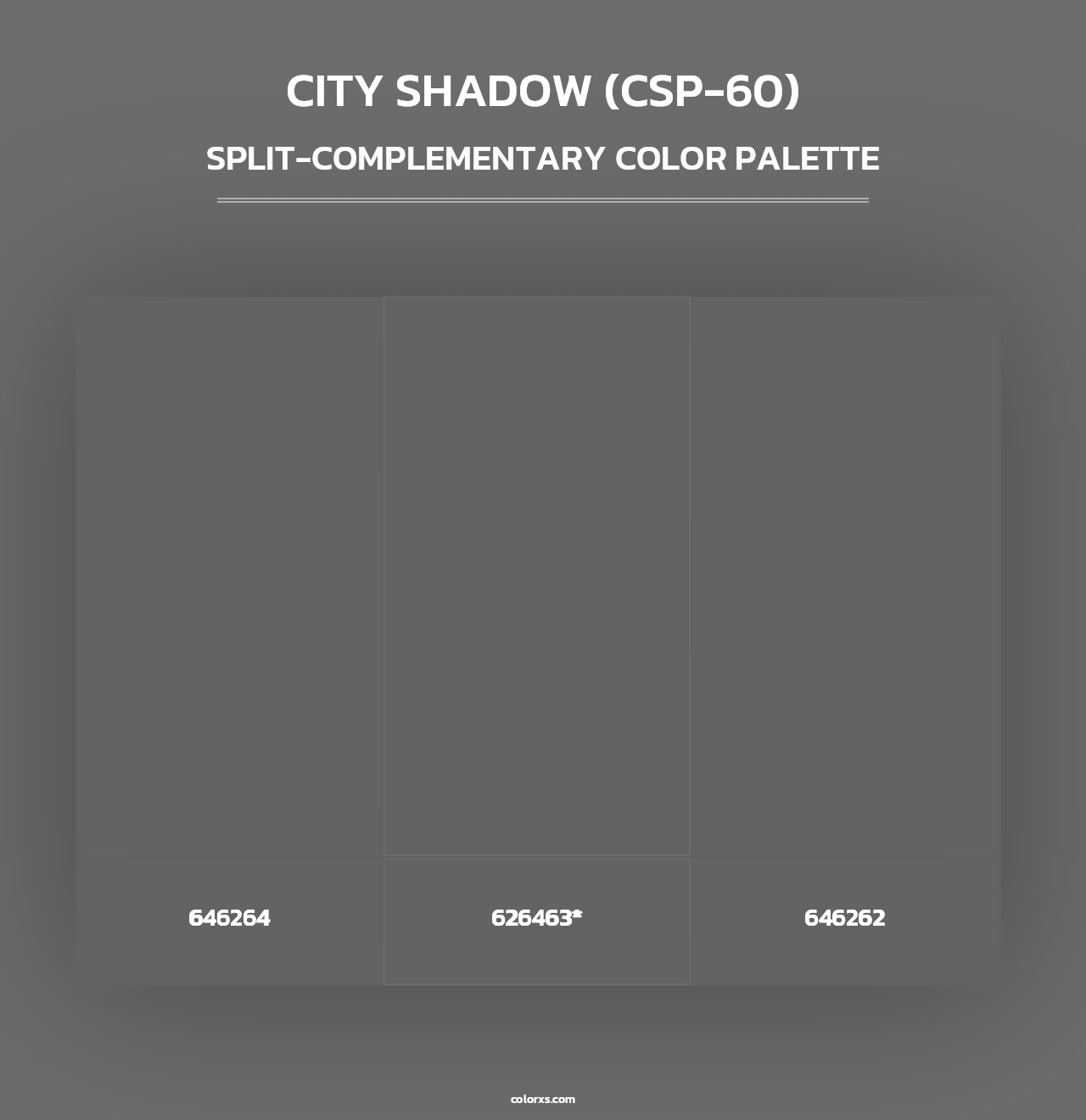 City Shadow (CSP-60) - Split-Complementary Color Palette