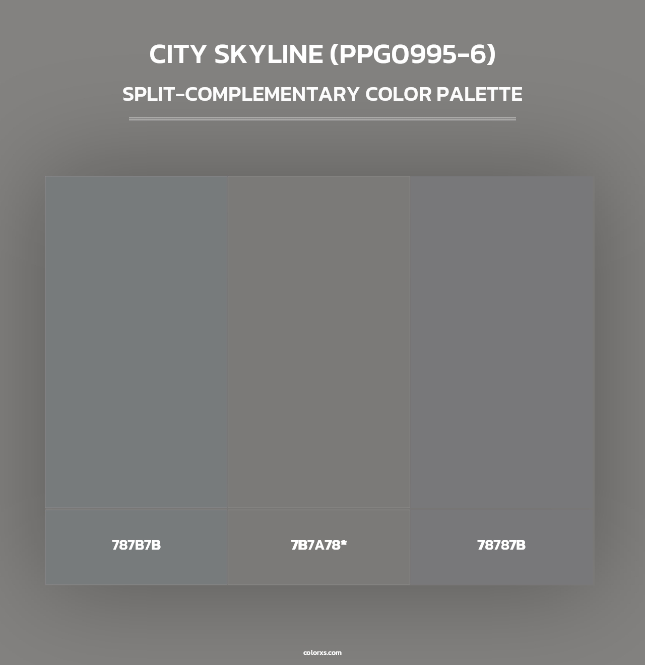 City Skyline (PPG0995-6) - Split-Complementary Color Palette