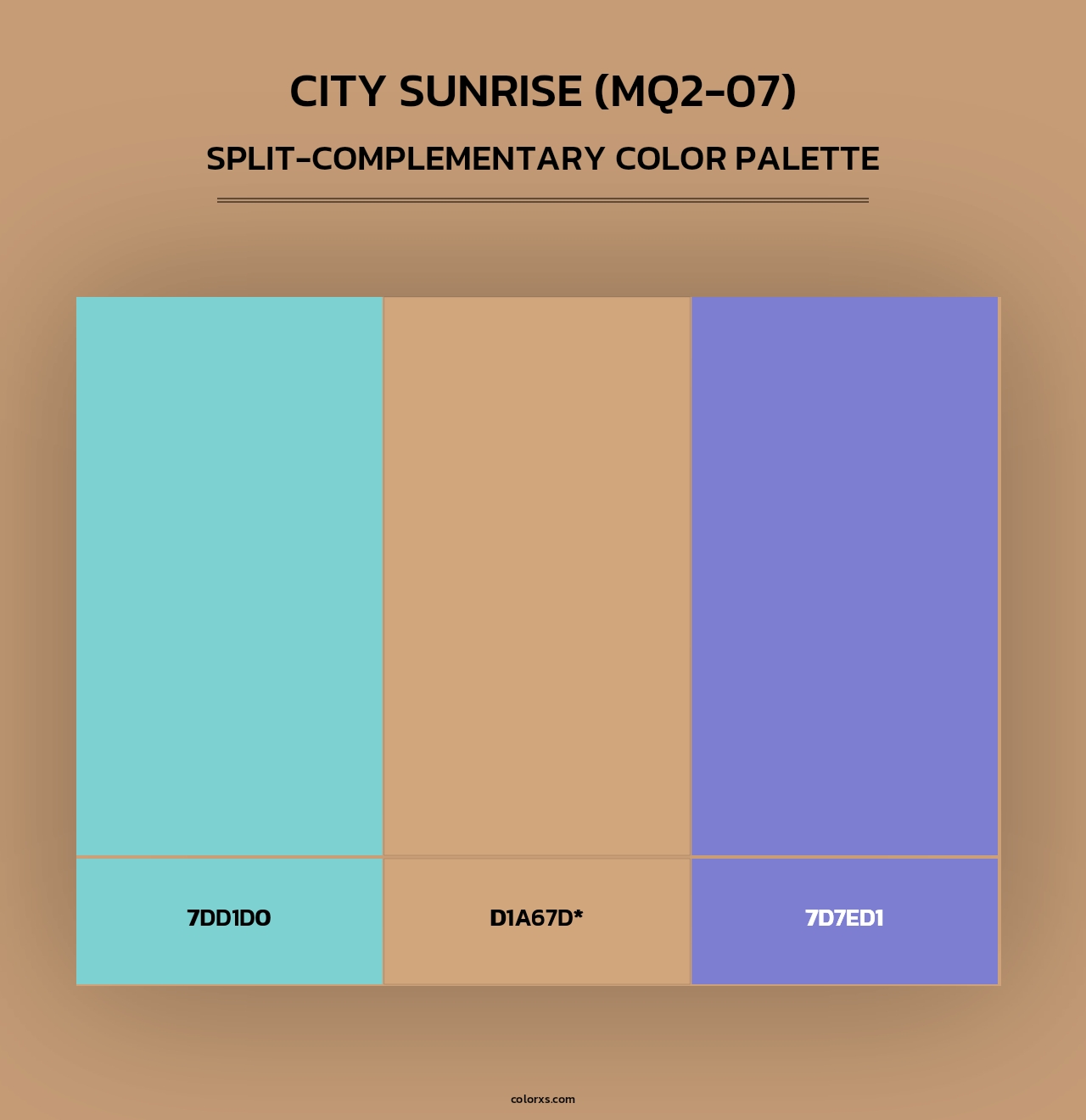 City Sunrise (MQ2-07) - Split-Complementary Color Palette