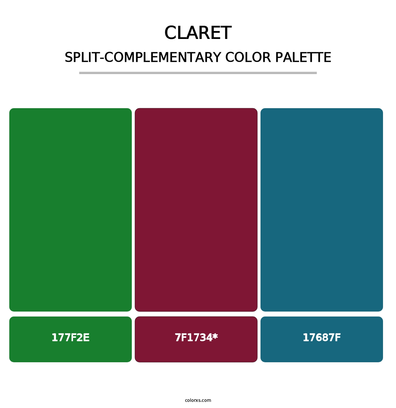 Claret - Split-Complementary Color Palette