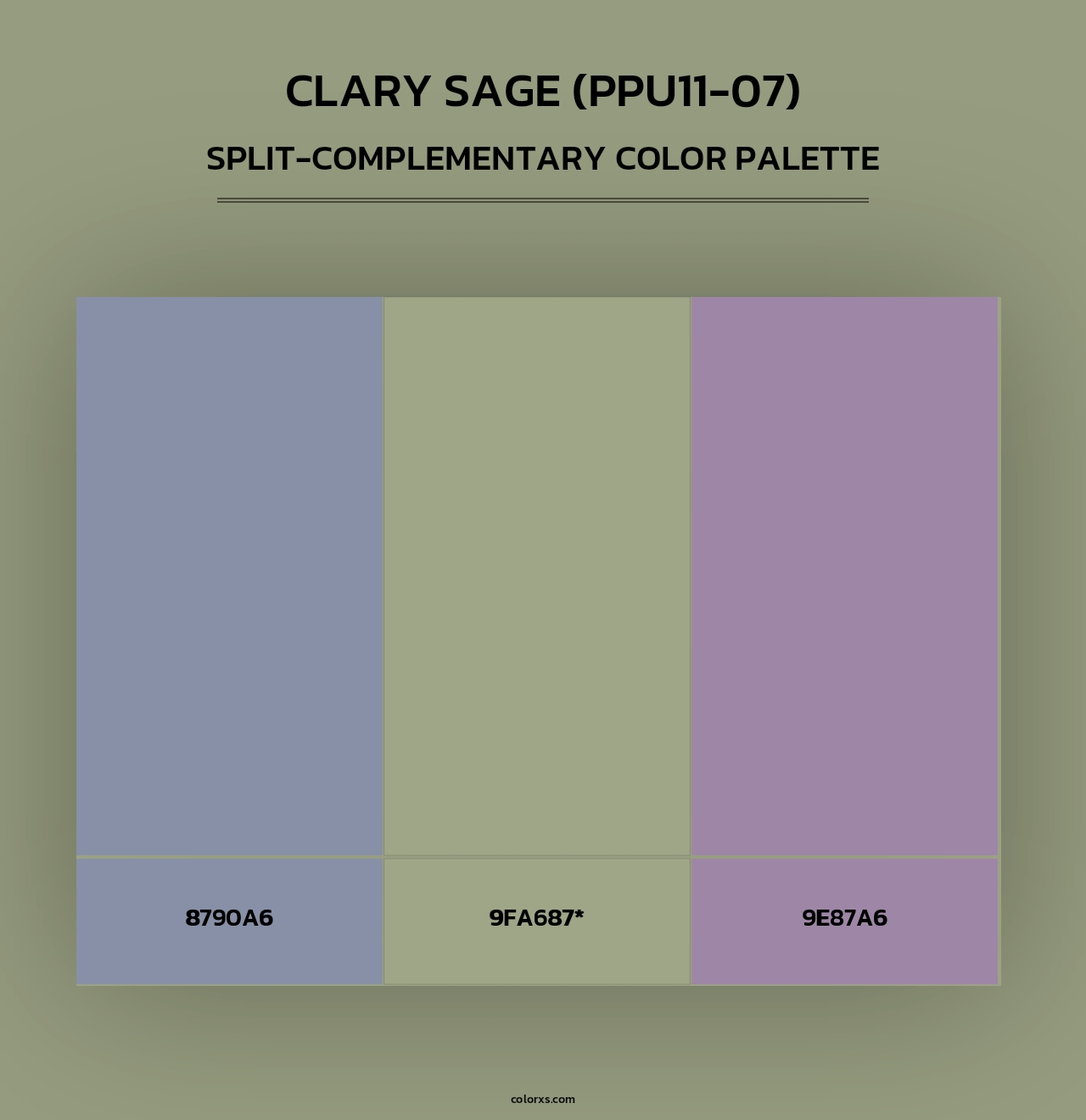 Clary Sage (PPU11-07) - Split-Complementary Color Palette