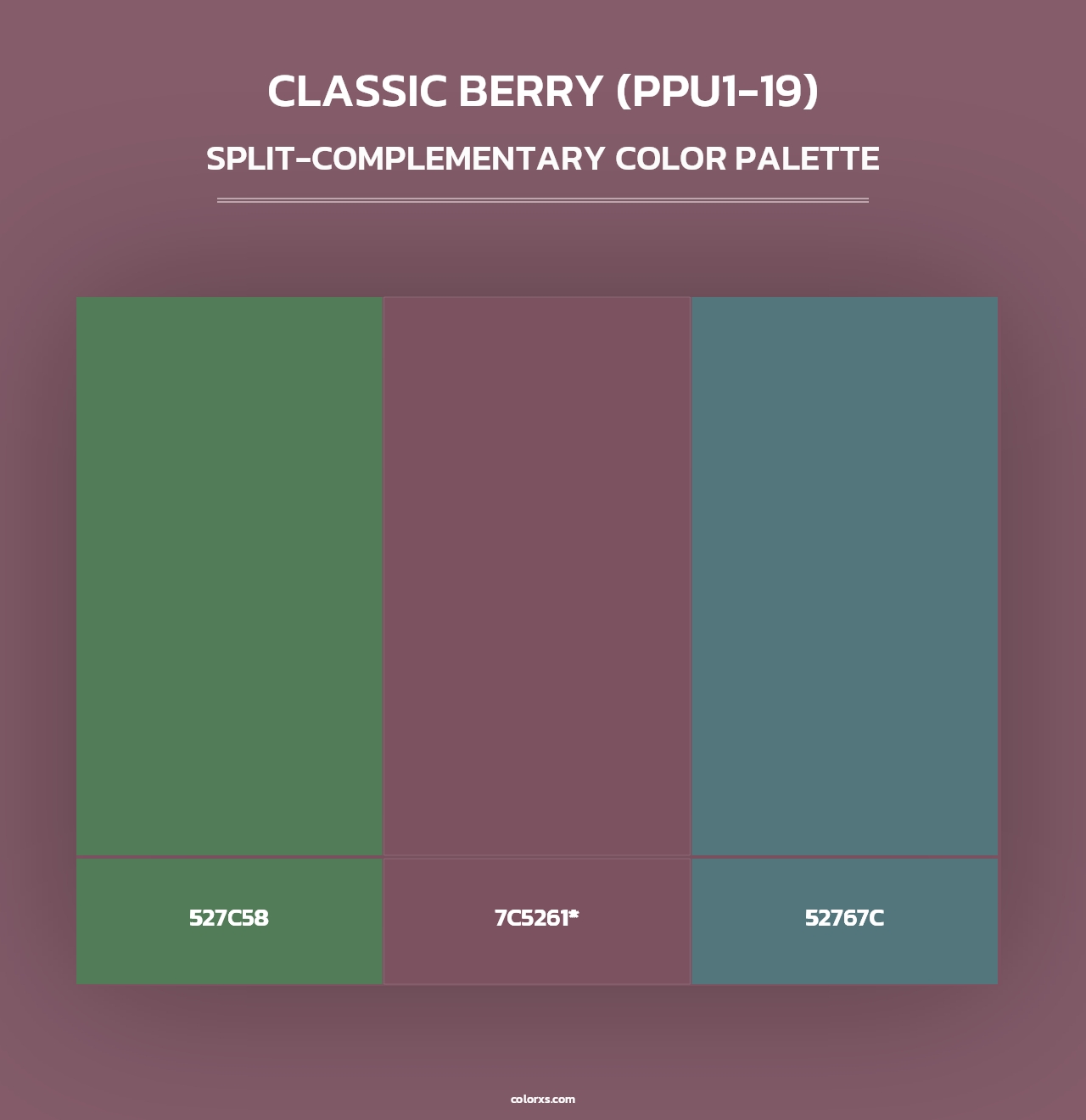 Classic Berry (PPU1-19) - Split-Complementary Color Palette