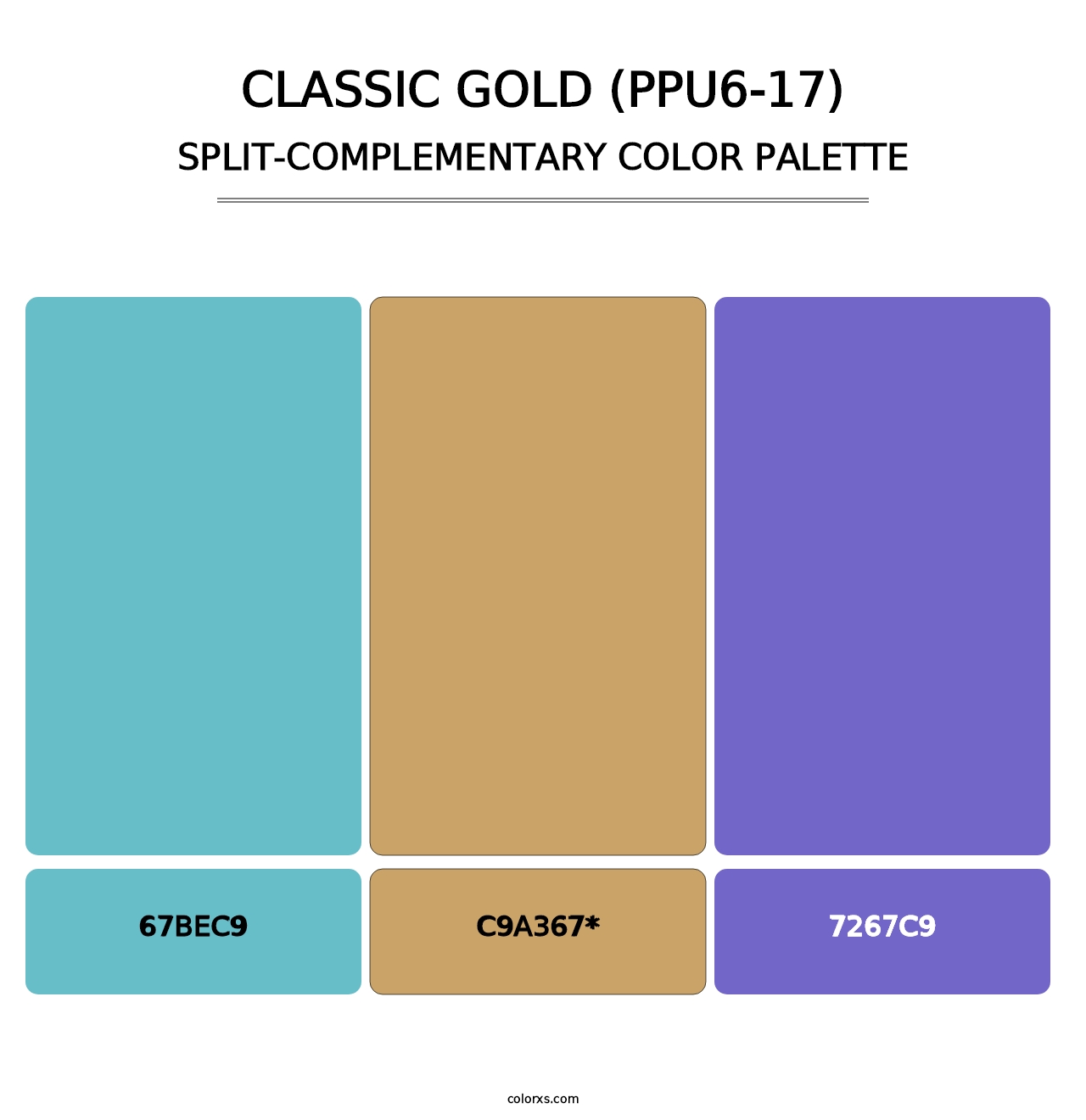 Classic Gold (PPU6-17) - Split-Complementary Color Palette