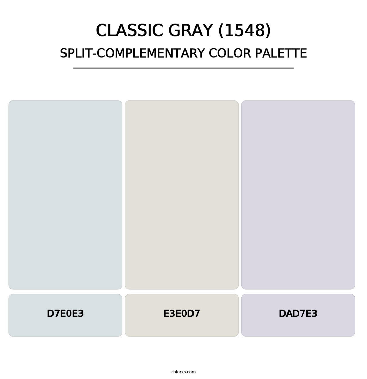 Classic Gray (1548) - Split-Complementary Color Palette