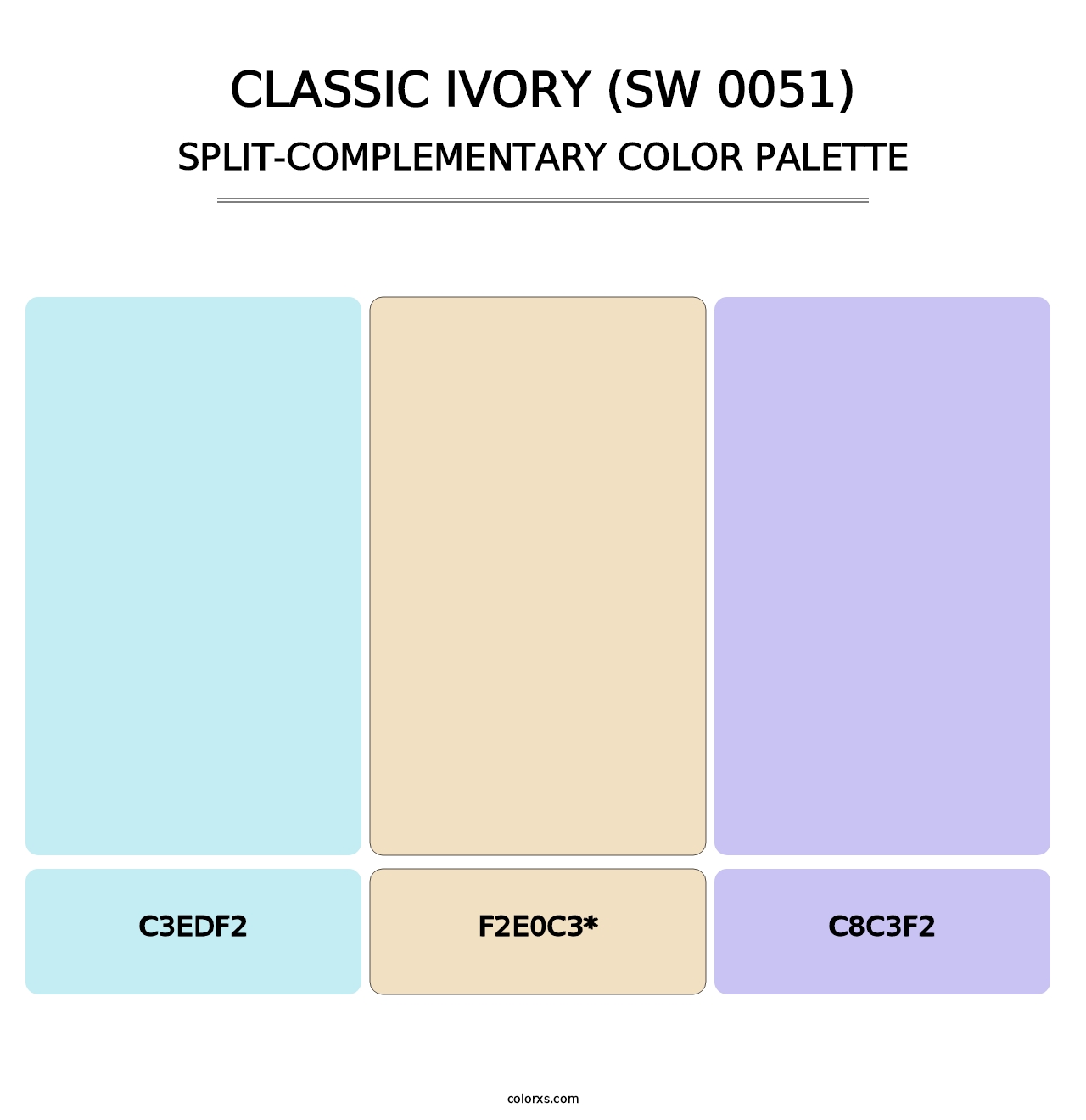 Classic Ivory (SW 0051) - Split-Complementary Color Palette