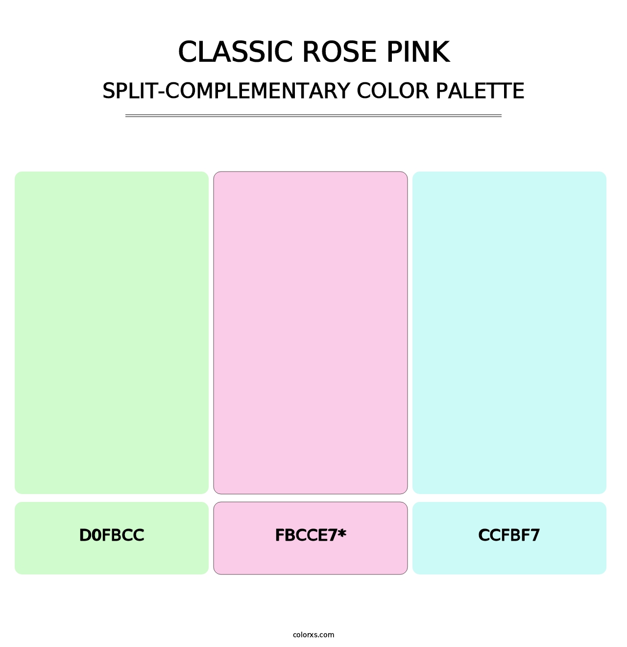 Classic Rose Pink - Split-Complementary Color Palette