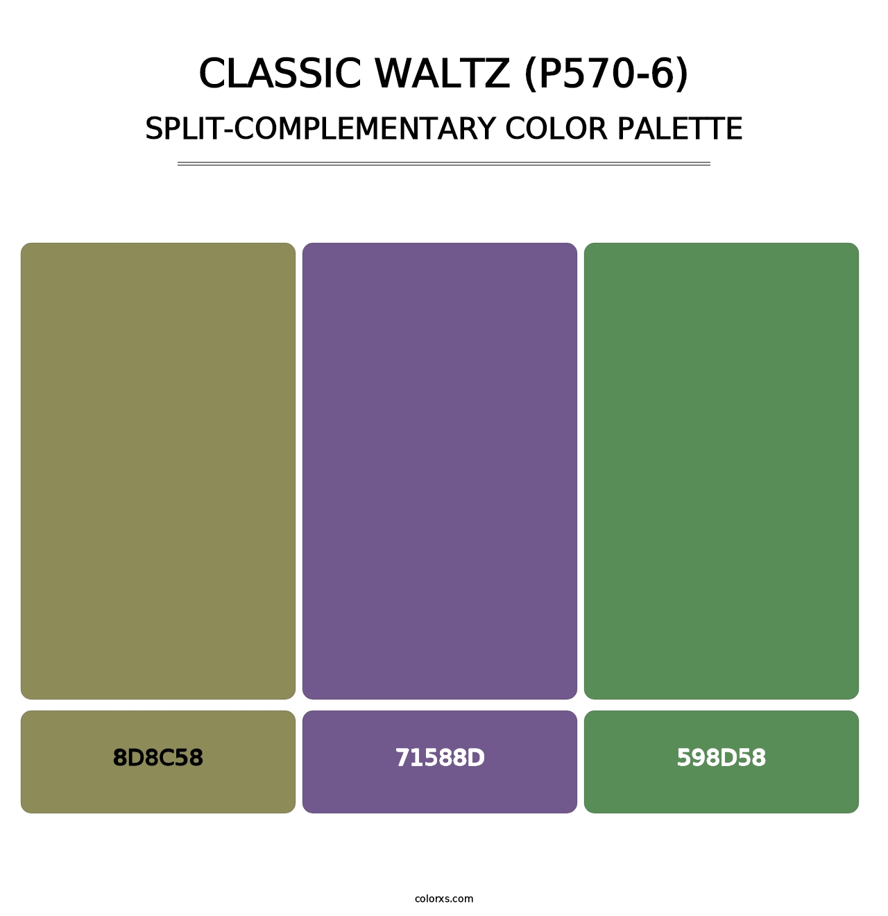 Classic Waltz (P570-6) - Split-Complementary Color Palette