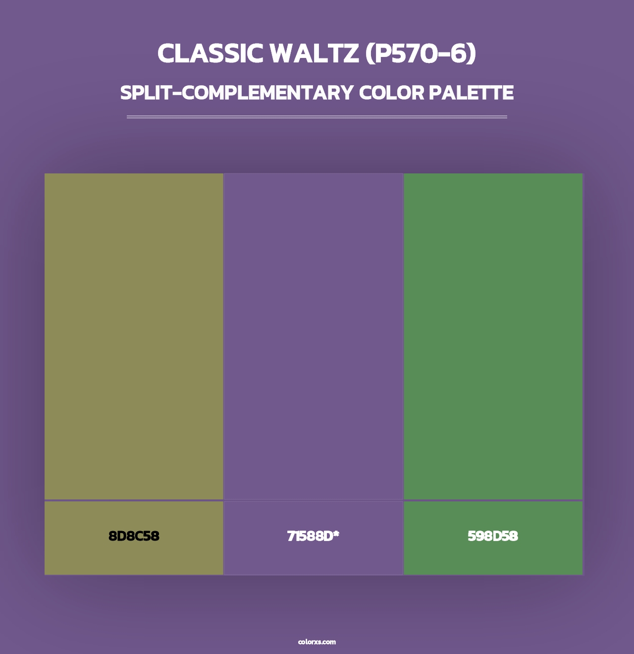 Classic Waltz (P570-6) - Split-Complementary Color Palette
