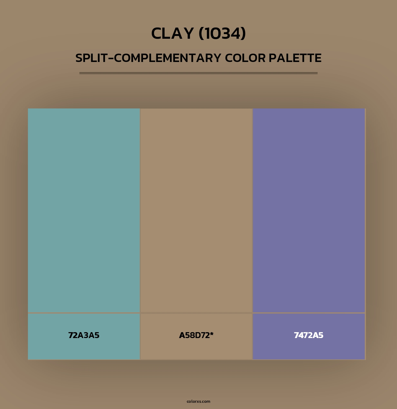 Clay (1034) - Split-Complementary Color Palette