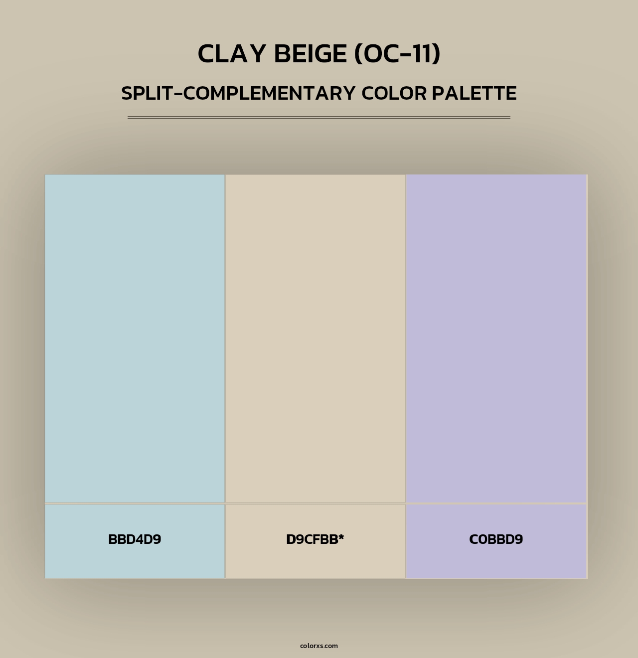 Clay Beige (OC-11) - Split-Complementary Color Palette