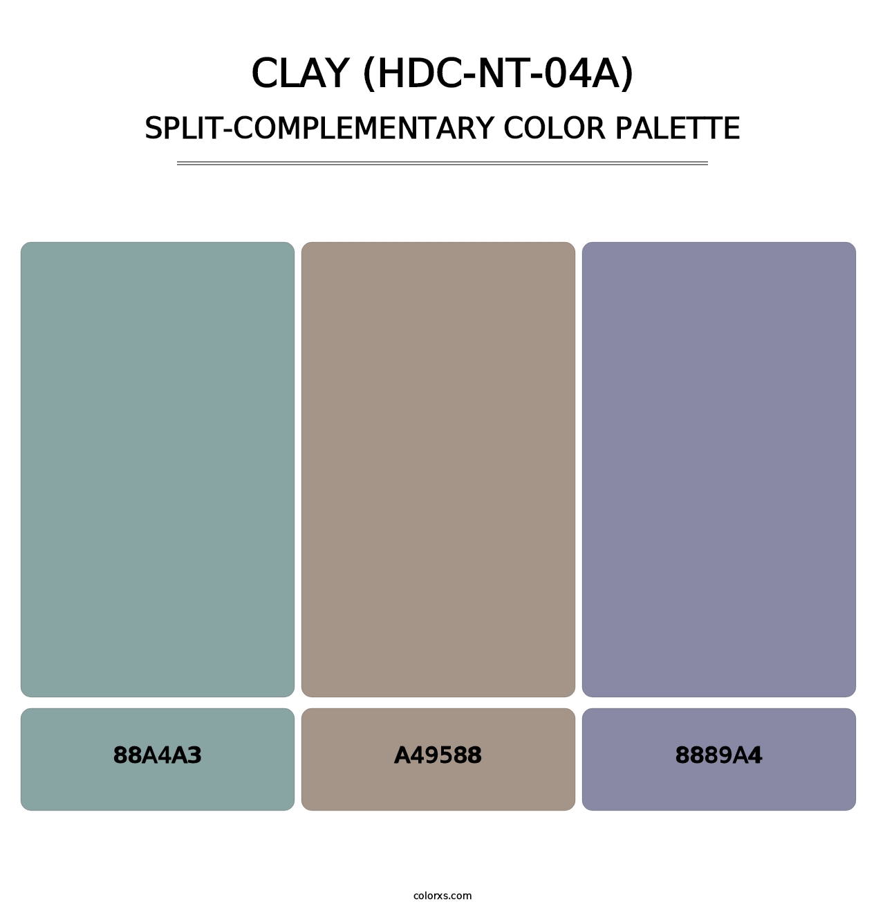 Clay (HDC-NT-04A) - Split-Complementary Color Palette